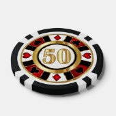 50 Rode Casino Chip Las Vegas (Enkel)