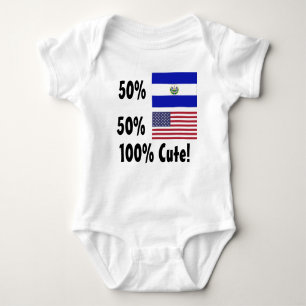 50% Salvadoriaan 50% Amerikaans 100% klap Romper