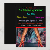 50 Shades of Fierce Event Invitations Kaart (Voorkant / Achterkant)