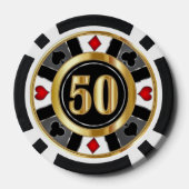 50 Silver & Gold Casino Chip Las Vegas (Achterkant)
