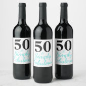 50 & Simply Fabulous Wijn Etiket (Flessen)