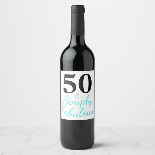 50 & Simply Fabulous Wijn Etiket (Voorkant)