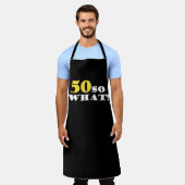 50 So What Funny Modern Black 50th Birthday Schort (Gedragen)