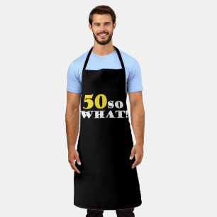 50 So What Funny Modern Black 50th Birthday Schort