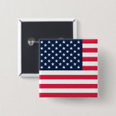 50 Star Flag Verenigde Staten Vierkante Button 5,1 Cm (Voorkant /achterkant)