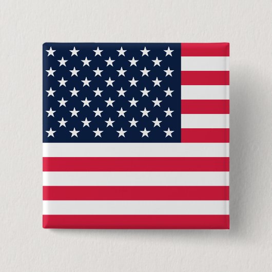 50 Star Flag Verenigde Staten Vierkante Button 5,1 Cm (Voorkant)