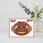 50 staten briefkaart club (Staand voorkant)