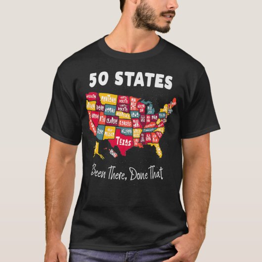 50 staten - daar was dat souvenir voor mannen t-shirt (Voorkant)
