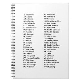 50 staten lijst spiraal foto notitieboek