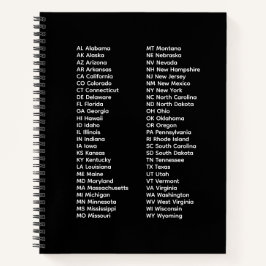 50 staten spiraalnotitieboek notitieboek