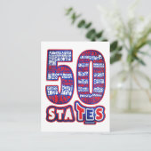 50 STATEN VS BRIEFKAART (Staand voorkant)