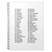 50 States List Spiral Photo Notebook Notitieboek (Voorkant)