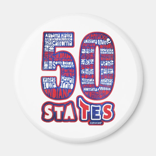 50 STATES USA MAGNEET (Voorkant)