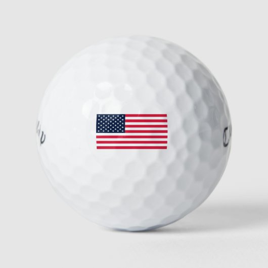 50-sterren Amerikaanse vlag: Old Glory-sterren en  Golfballen (Voorkant)
