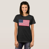 50-sterren Amerikaanse vlag: oude glorie sterren e T-shirt (Voorkant volledig)