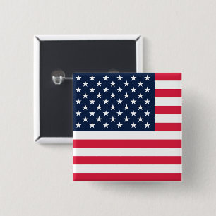 50-sterren Amerikaanse vlag: oude glorie sterren e Vierkante Button 5,1 Cm