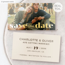 50 stuks goud folie foto save the date roomkleurig