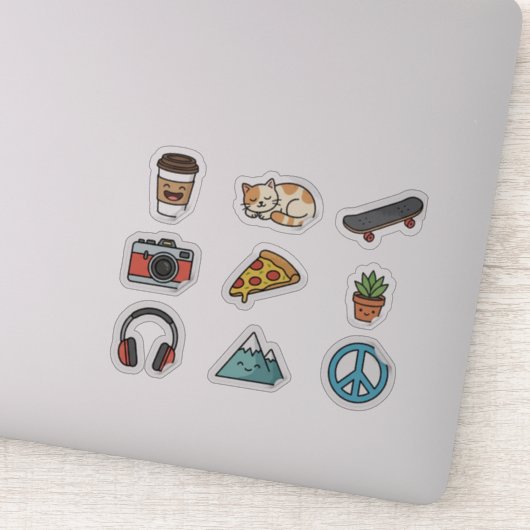 50 stuks Kawaii Esthetische Vinyl Sticker Set (Detail)
