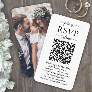 50 stuks online QR RSVP & foto-huwelijksbijlage Visitekaartje