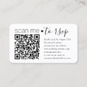 50 stuks QR-code RSVP & details bijlage voor trouw Visitekaartje (Voorkant)