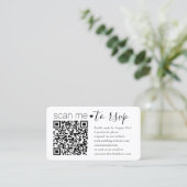 50 stuks QR-code RSVP & details bijlage voor trouw Visitekaartje (Staand voorkant)