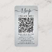 50 stuks QR-code RSVP nep zilverfolie bijlage Visitekaartje (Voorkant)