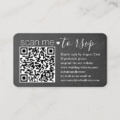 50 stuks QR RSVP & Details schoolbord bijlage Visitekaartje (Voorkant)