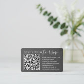 50 stuks QR RSVP & Details schoolbord bijlage Visitekaartje (Staand voorkant)
