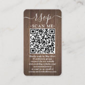 50 stuks QR RSVP Trouw Bruine Nep Houten Enveloppe Visitekaartje (Voorkant)