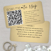 50 stuks Scan Me QR RSVP namaak goud folie bijlage Visitekaartje
