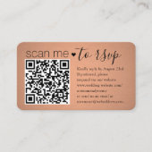 50 stuks Scan Me QR RSVP nep koperen behuizing Visitekaartje (Voorkant)