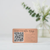 50 stuks Scan Me QR RSVP nep koperen behuizing Visitekaartje (Staand voorkant)