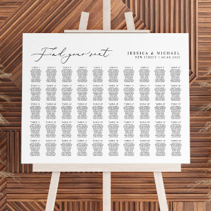 50 Tafels groot Vind uw zitplaatskaart Poster