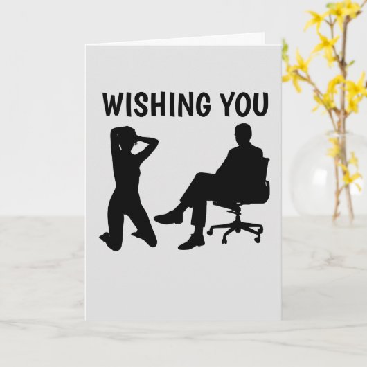 50 TIENEN VAN GELUKKIGE VERJAARDAG! KINKY VERJAARD KAART (Gele Bloem)