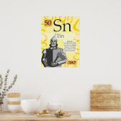 50. Tin (Sn) Periodieke Lijst van de Elementen Poster (Keuken)