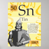 50. Tin (Sn) Periodieke Lijst van de Elementen Poster (Voorkant)