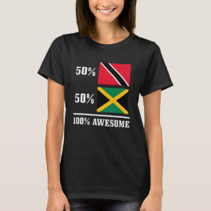 50 Trinidad & Tobago 50 Jamaica Jamaicaanse Vlag P T-shirt