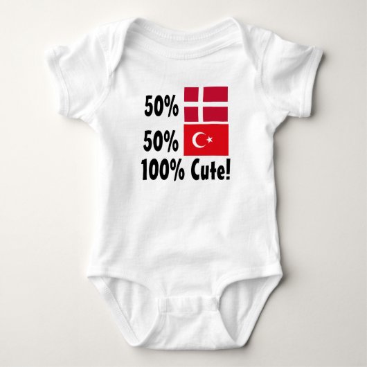 50% Turks 50% Deens 100% klap Romper (Voorkant)