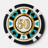 50 Turquoise Casino Chip Las Vegas (Achterkant)