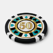 50 Turquoise Casino Chip Las Vegas (Enkel)