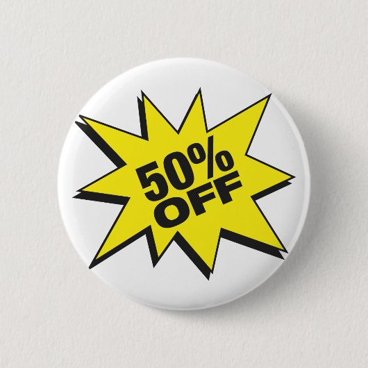 50 % uit Button (Voorkant)