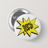 50 % uit Button (Voorkant /achterkant)