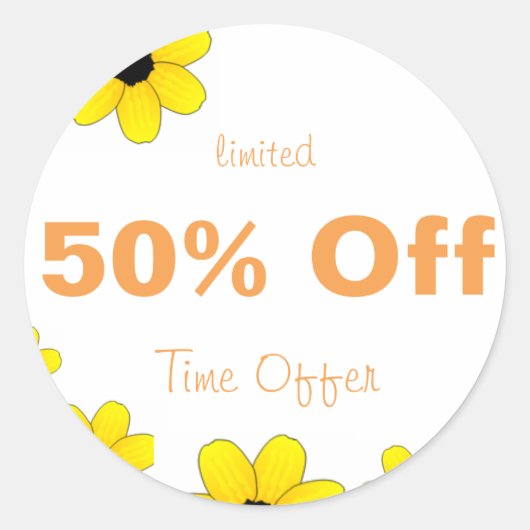 50% uit Sticker speciale verkoop (Voorkant)