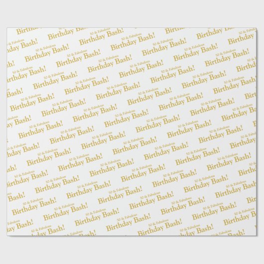 50 & Uitstekend  Cadeaupapier (Vlak)