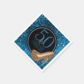 50 & Uitstekend | Elegante 50e verjaardag hoge hak Servetten (Hoek)