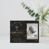 50 Uitstekend vuurwerk goud zwart Kaart (Staand voorkant)