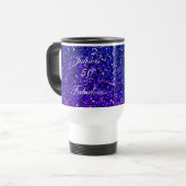50 Uitstekende Verjaardag Blauw Glitter Gift Favor Reisbeker (Voorkant links)