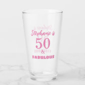 50 Uitstekende Verjaardag Gift Favor Naam Monogram Glas (Achterkant)
