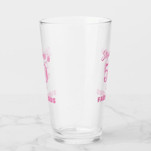 50 Uitstekende Verjaardag Gift Favor Naam Monogram Glas (Rechts)