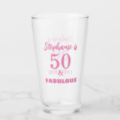 50 Uitstekende Verjaardag Gift Favor Naam Monogram Glas (Voorkant)